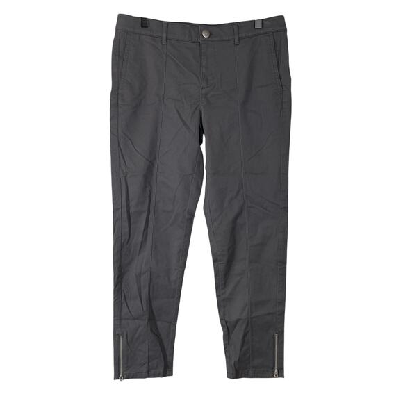 J Jill Women's NWT Gray Zipper Ankle Tapered Leg Ankle Pants - Size 8 - Midrise - Picture 1 of 7